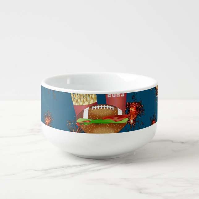 American Football Celebration  Soup Mug (Front)