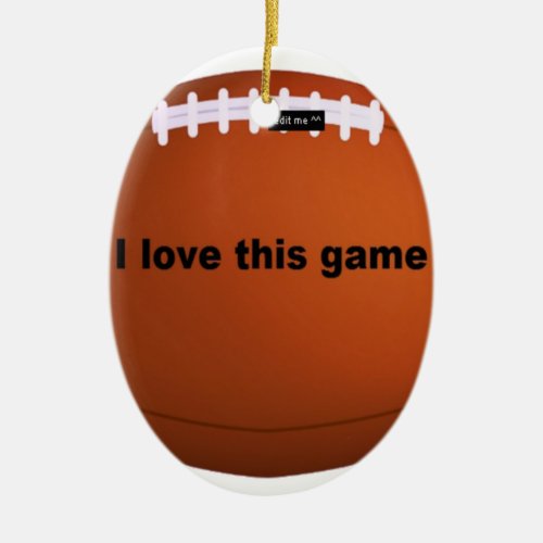 American football ceramic ornament