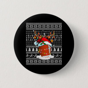 American football christmas 28 button