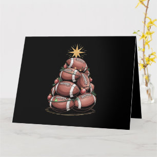 American Football Christmas Tree Xmas Pajamas  Card