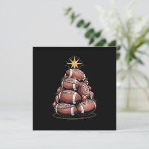American Football Christmas Tree Xmas Pajamas  Holiday Card