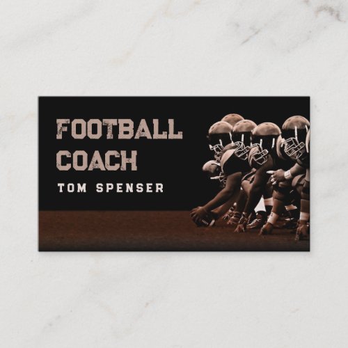 American football coach business card