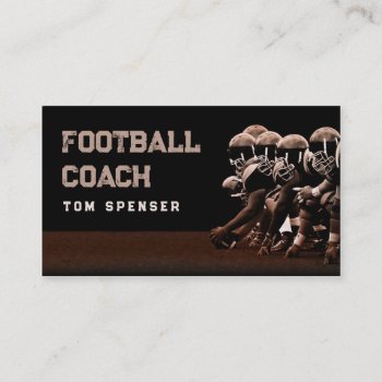 American Football Coach Business Card by Jolanta_Prunskaite at Zazzle