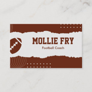 American Football Coach Business Card