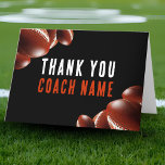American Football Coach Name  Thank You Card