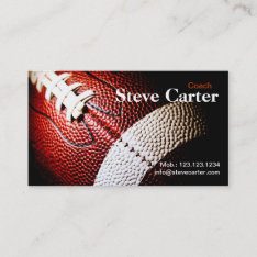 American Football Coach Or Player Card Club Sport at Zazzle