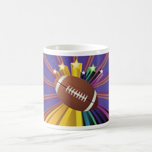 American Football Color Rays Coffee Mug