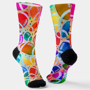 American Football Colorful pattern Socks