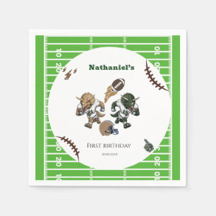 American Football dinosaur birthday Napkins