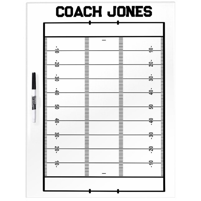 American football dry erase board (Front)