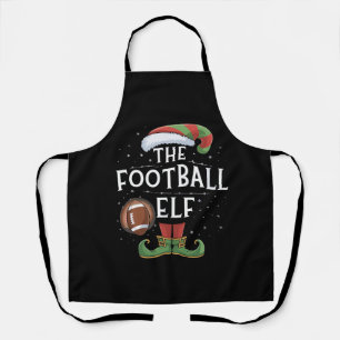 American Football Elf Family Matching Christmas  Apron