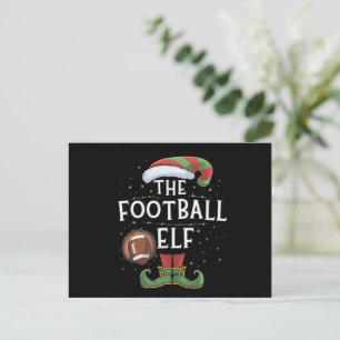 American Football Elf Family Matching Christmas Holiday Postcard
