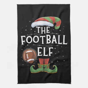 American Football Elf Family Matching Christmas Kitchen Towel