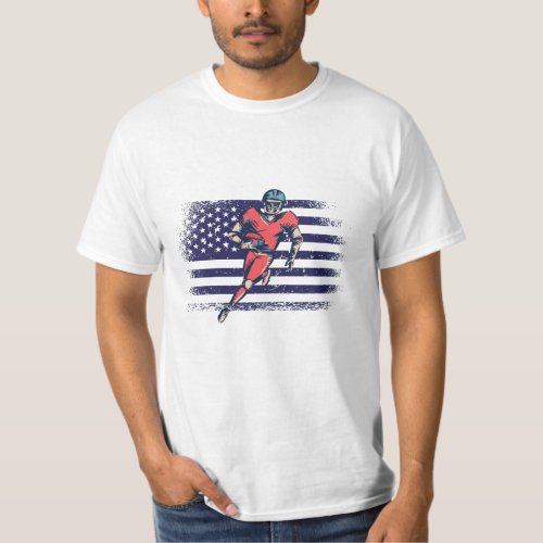American Football Fan Jersey Shirt USA Flag