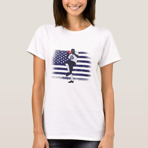 American Football Fan Jersey Shirt USA Flag