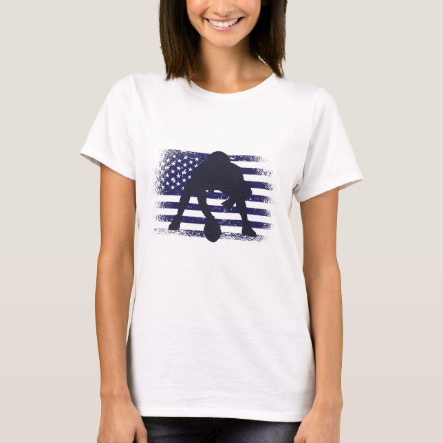 American Football Fan Jersey Shirt USA Flag (Front)