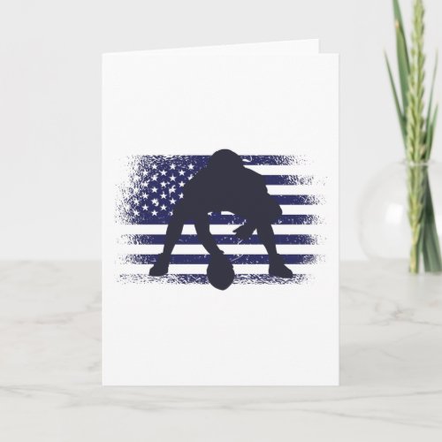 American Football Fan Jersey Shirt USA Flag Card