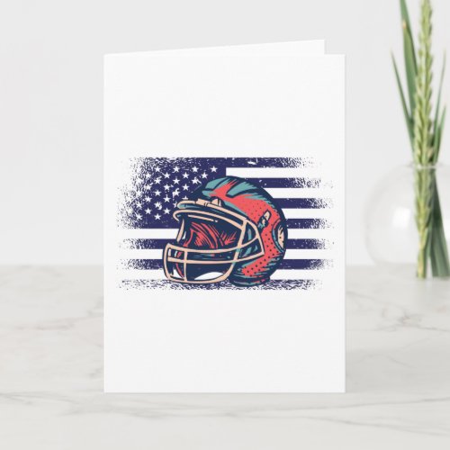 American Football Fan Jersey Shirt USA Flag Card