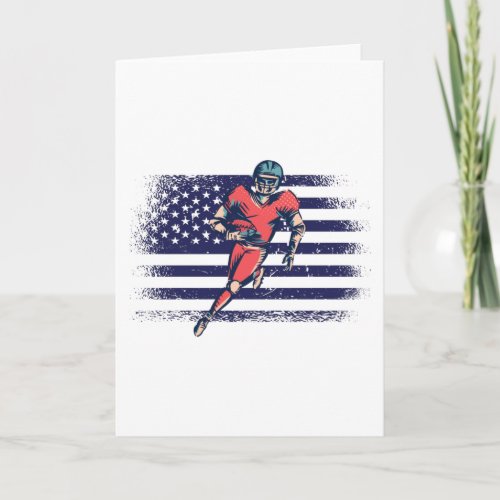 American Football Fan Jersey Shirt USA Flag Card