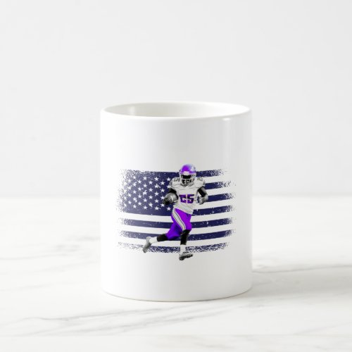 American Football Fan Jersey Shirt USA Flag Coffee Mug