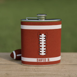 American Football Fan Name Tailgate Party Flask
