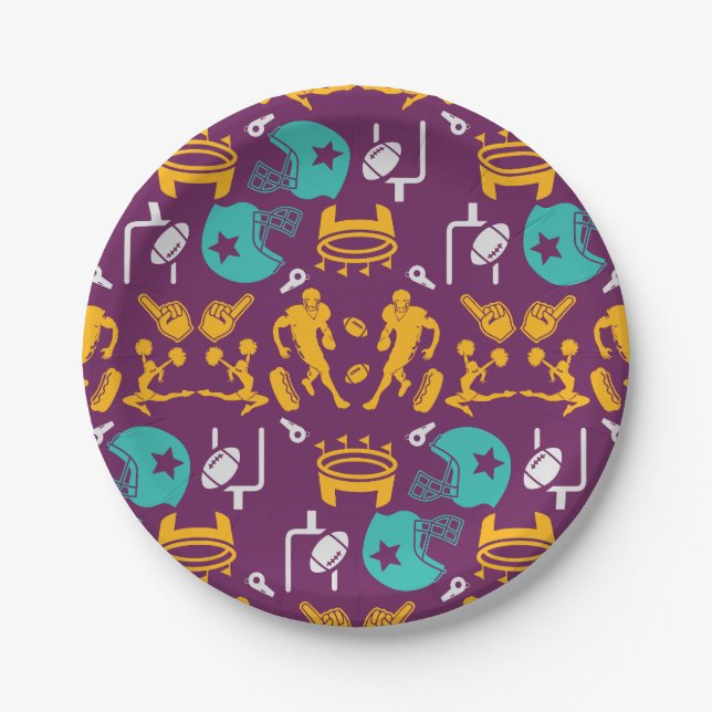 American Football Fan  Paper Plates (Front)