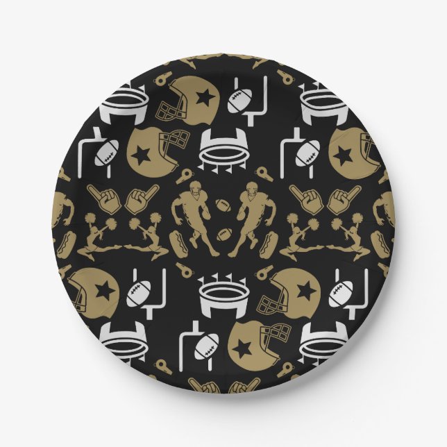 American Football Fan  Paper Plates (Front)