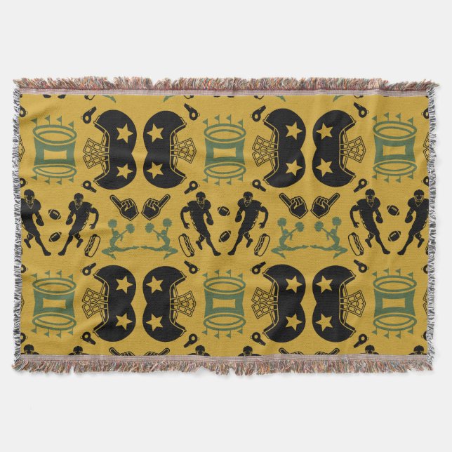 American Football Fan  Throw Blanket (Front)
