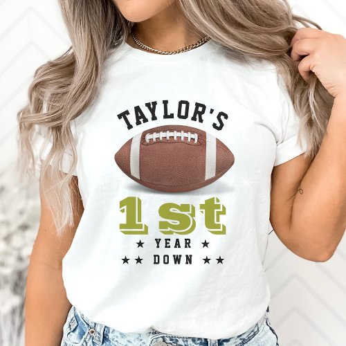 American Football Field 1st Birthday Party Parent T_Shirt