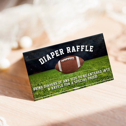American Football Field Diaper Raffle Baby Shower Enclosure Card