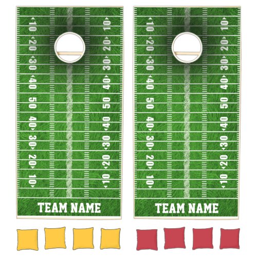 American Football field Grass Toss Gamer Cornhole Set