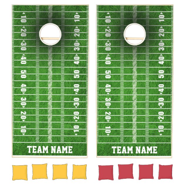 American Football field Grass Toss Gamer Cornhole Set