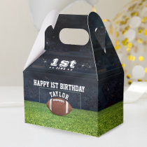 American Football Field Happy 1st Birthday Party Favor Boxes