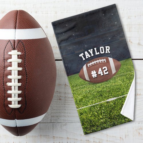 American Football Field Name Team Jersey Number Hand Towel