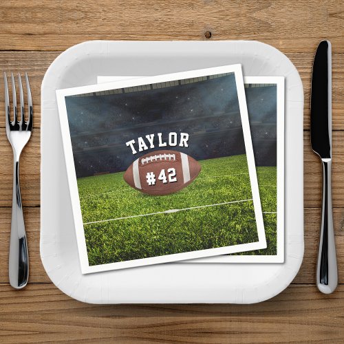 American Football Field Name Team Jersey Number Napkins