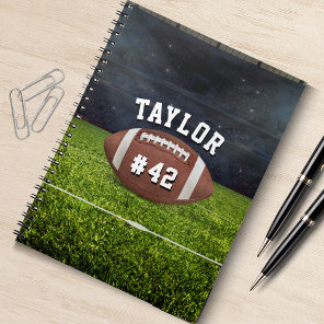 American Football Field Name Team Jersey Number Notebook