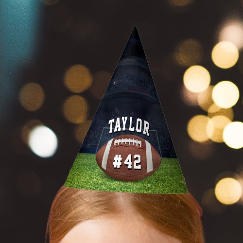 American Football Field Name Team Jersey Number Party Hat
