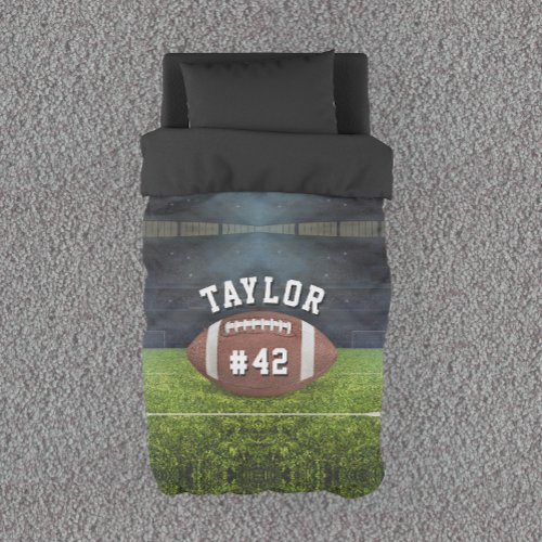 American Football Field Team Player Number Duvet Cover