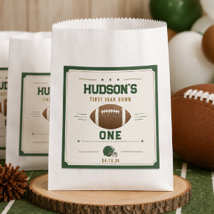 American Football First Year Down 1st Birthday Favor Bag