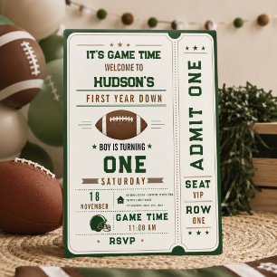 American Football First Year Down 1st Birthday Foam Board