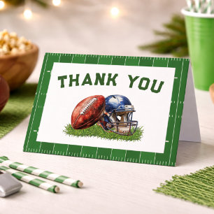 American Football First Year Down 1st Birthday Letterpress Thank You Card