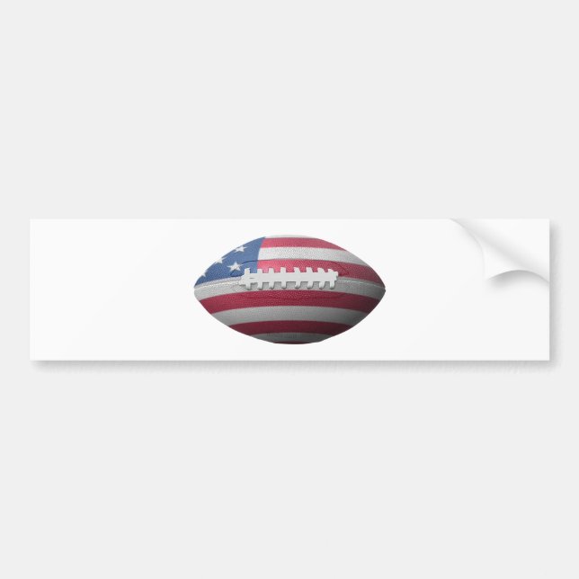 American Football Flag Bumper Sticker (Front)