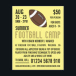 American Football, Football Camp Advertising Flyer<br><div class="desc">American Football,  Football Camp Advertising Flyers By The Business Card Store.</div>