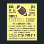 American Football, Football Camp Advertising Flyer<br><div class="desc">American Football,  Football Camp Advertising Flyers By The Business Card Store.</div>