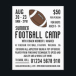 American Football, Football Camp Advertising Flyer<br><div class="desc">American Football,  Football Camp Advertising Flyers By The Business Card Store.</div>
