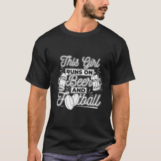 American Football Footballer Player Football Beer T-Shirt