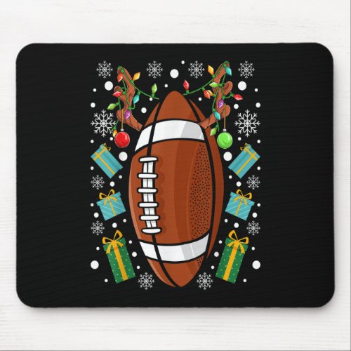American Football Funny Christmas Reindeer Xmas Li Mouse Pad