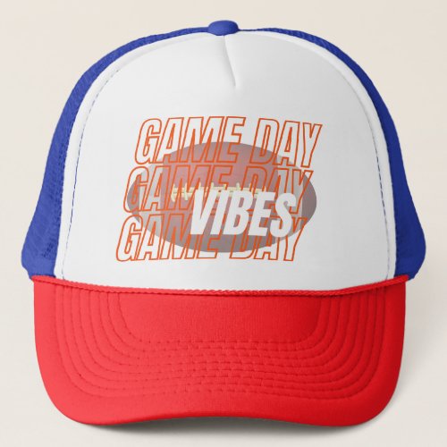 American Football Game Day Vibes Team Sports Gifts Trucker Hat