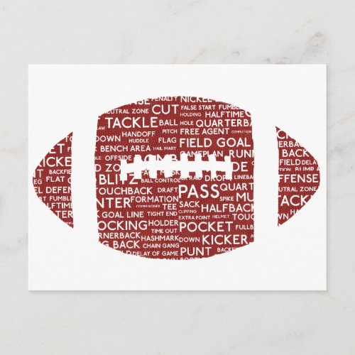 american football gifts postcard