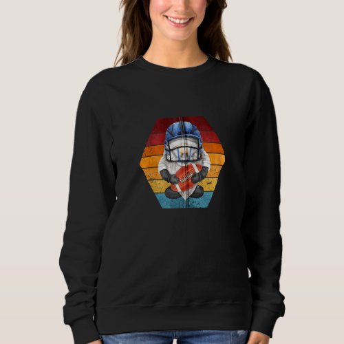 American Football Gnome Vintage Motif For Kids Coa Sweatshirt